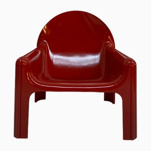 Sillón modelo 4794 en rojo de Gae Aulenti para Kartell, 1974