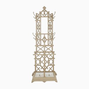 Cast Iron and Bamboo Coat Rack, France, 1900s
