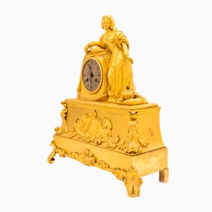 Horloge Parisienne en Bronze Doré au Mercure, 1800s