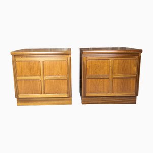 Mid-Century Teak Bedside Tables from Nathan, 1970s, Set of 2