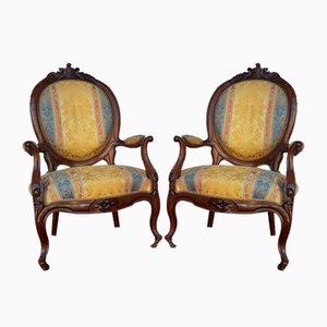 Louis Philippe Armchairs, 1850s, Set of 2