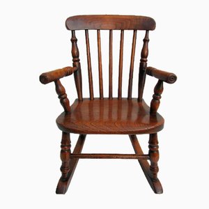 Antique Windsor Children's Rocking Chair, 1850