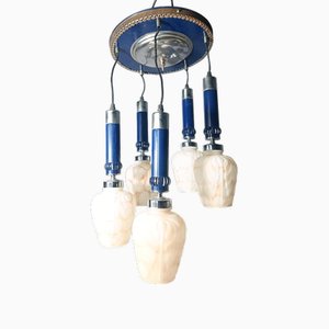 Lampe Cascade Vintage Bleue