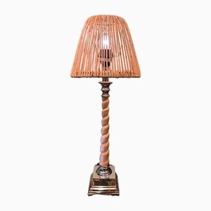 Tischlampe mit Lampenschirm aus Rattan von Quaint & quality