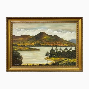 Patrick O'Neill, Camlough Lake in Northern Ireland, 1985, Oil Painting, Framed