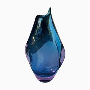 Glass Teardrop Vase by Flavio Poli for Seguso, 1960s