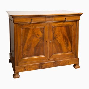 French Louis Philippe 2-Door Cappuccina Sideboard in Walnut, 19th Century