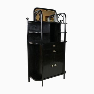 Art Nouveau Black Display Cabinet attributed to Josef Hoffmann for Thonet, 1905
