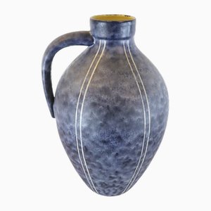 Vase Allemagne de l'Ouest - Bleu - Blanc Vintage Mid-Century