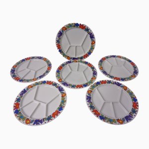 Acapulco Fondue Plates from Villeroy & Boch, 1970s, Set of 6