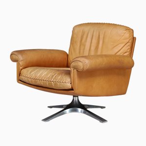 DS-31 Lounge Chair in Patinated Cognac Brown Leather from de Sede, Switzerland, 1970s
