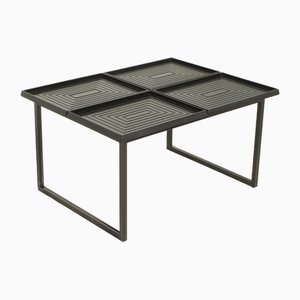 Geometric Coffee Table with Loose Trays, 1980s