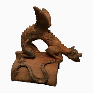 Dragon Roof First Finial in Terrakotta, 2000er