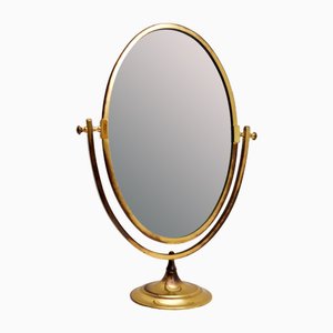 Brass Table Top Vanity Mirror, 1950s