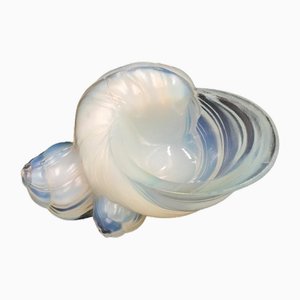 Art Deco Opalescent Glass Shell, 1930s