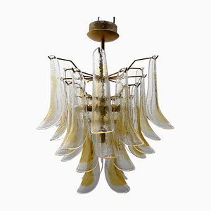 Murano Glass Feather Chandelier, 1970s