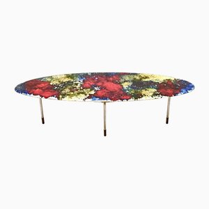 Vintage Oval Coffee Table from Stil Keramos, 1960s