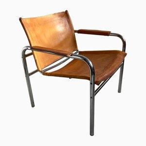 Fauteuil Vintage Scandinave Klinte en Cuir attribué à Tord Bjorklund pour Ikea