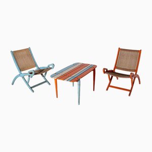 Chaises avec Table Nymphaeum par Gio Ponti, 1950s, Set de 3