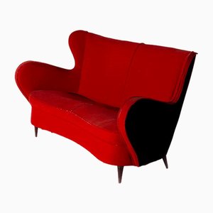 Canapé Rouge par Guglielmo Veronesi, 1950s