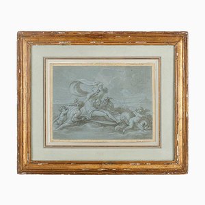 Vincenzo Camuccini, The Birth of Venus, Pen Drawing on Paper, Framed