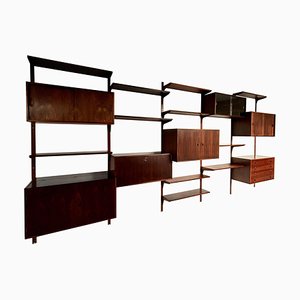 Danish Wall Bookcase in Rosewood by Hansen & Guldborg Mobler, 1960