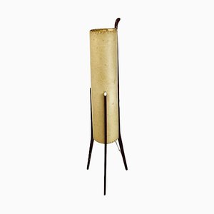 Danish Modern Floor Lamp in Parchment and Teak, 1960