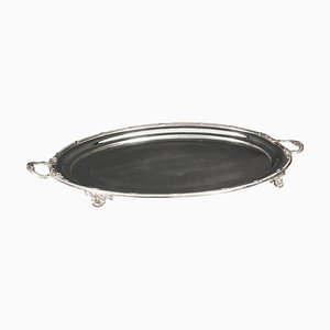 Large Antique German Oval Silver Plated Tray