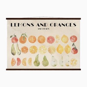 Poster Citrons, oranges et poires