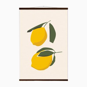 Poster vintage a forma di limone con calamita