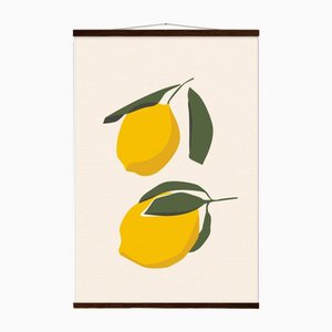 Vintage Lemon Poster with Magnet Hangers