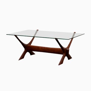 Table Basse en Teck par Illum Wikkelsø pour CF Christensen, Denmarkk 1960s