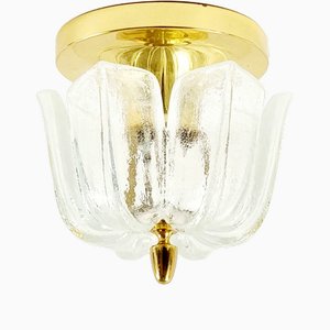 Plafonnier/Encastré Mid-Century en Forme de Fleur en Verre de Limburg, Allemagne, 1970s