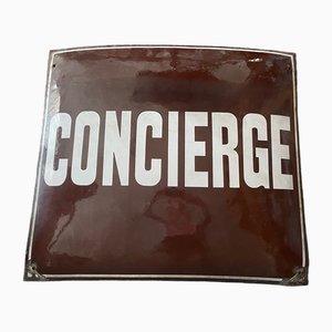 Emaillierter Vintage Concierge Teller