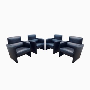Black DS 235 Armchairs in Leather from de Sede, 2018, Set of 4