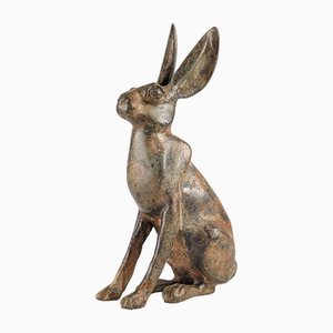 Seated Hare Sculpture in Bronze by Pierre Chenet