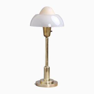 Danish Table Lamp in Brass & Glass from Fog and Mørup, 1920s