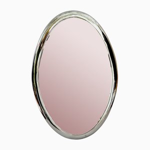 Ovaler Spiegel aus Chrom, 1970er