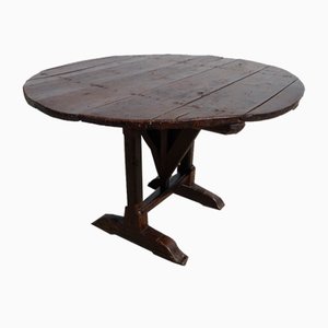 Oak Wine Table with Tilting Top