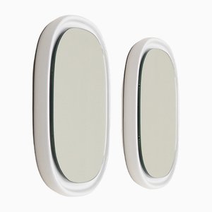 White Ceramic Mirrors from Sphinx Holland, the Netherlands, 1970s, Set of 2