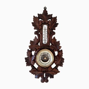 Barómetro aneroide victoriano antiguo de la Selva Negra, 1890