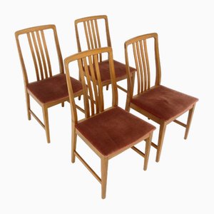 Scandinavian Walnut Chairs, 1960, Set of 4