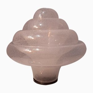 Mod Lotus Pullegous Glas Tischlampe von Carlo Nason für Mazzega Murano, 1980er