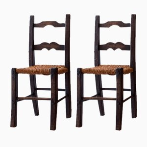 Italian Occasional Stained Chairs, 1800s, Set of 2