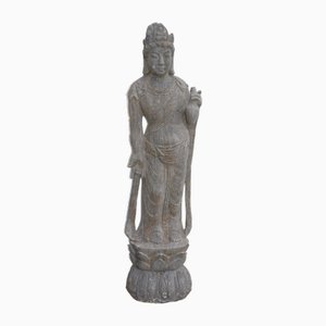 Khmer Künstler, Bodhisttra Avalokiteshvara Buddha Skulptur, 18. Jh., Basalt