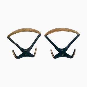 Mid-Century Wandregale, 2er Set