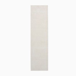 Vintage Neutral White and Ivory Hemp Runner Rug, 1962