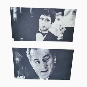 Stampe su tela di Al Pacino con Scarface e Robert De Niro, set di 2