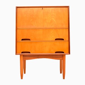 Mueble de oficina de nogal y sicómoro atribuido a Peter Hayward para Vanson, años 60