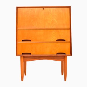 Sycamore & Walnut Bureau Cabinet attributed to Peter Hayward for Vanson, 1960s